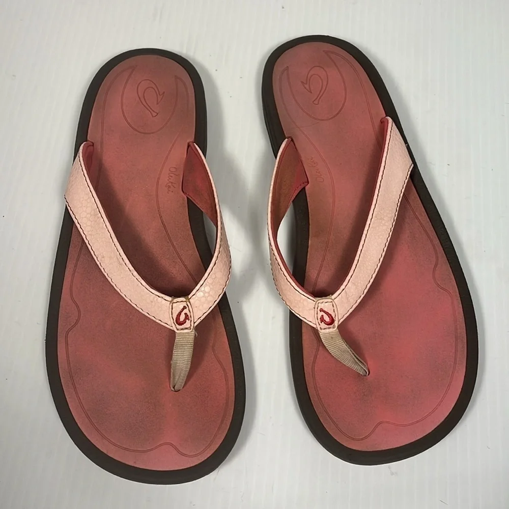 Olukai Sandals Women Kulapa Kai in Shell Size 9 Flip Flops - Picture 2 of 6